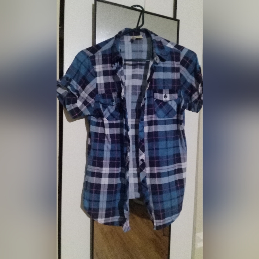 Bella D flannel plaid shirt
